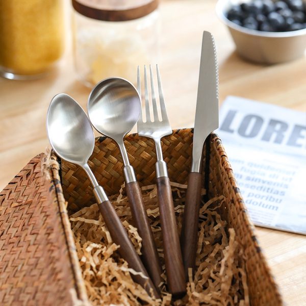 Walnut Handle Silverware - Image 4